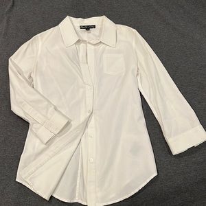 Elizabeth and James fitted white button down blouse